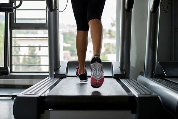 Walked on the treadmill